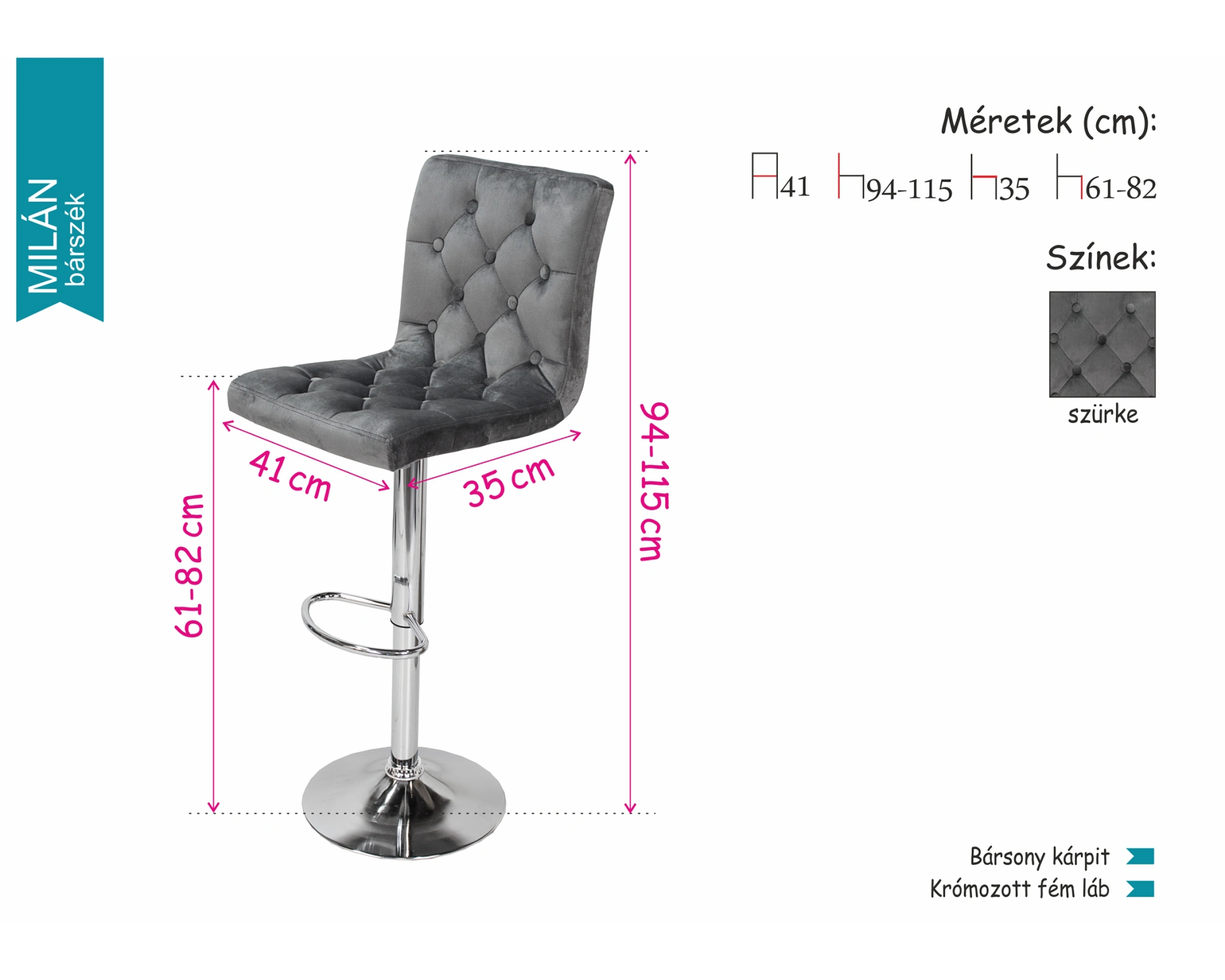 Milán bárszék - Image 5