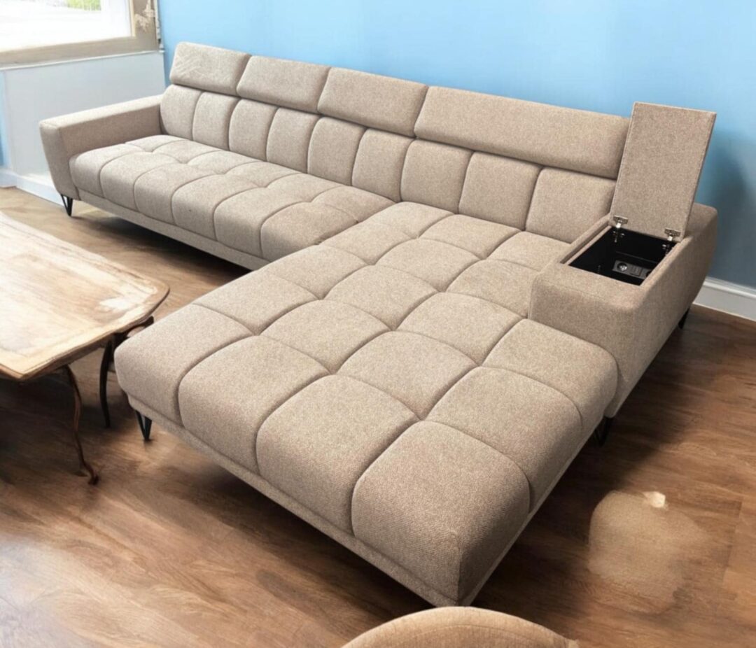 Díva L alakú sarokülő USB csatlakozóval