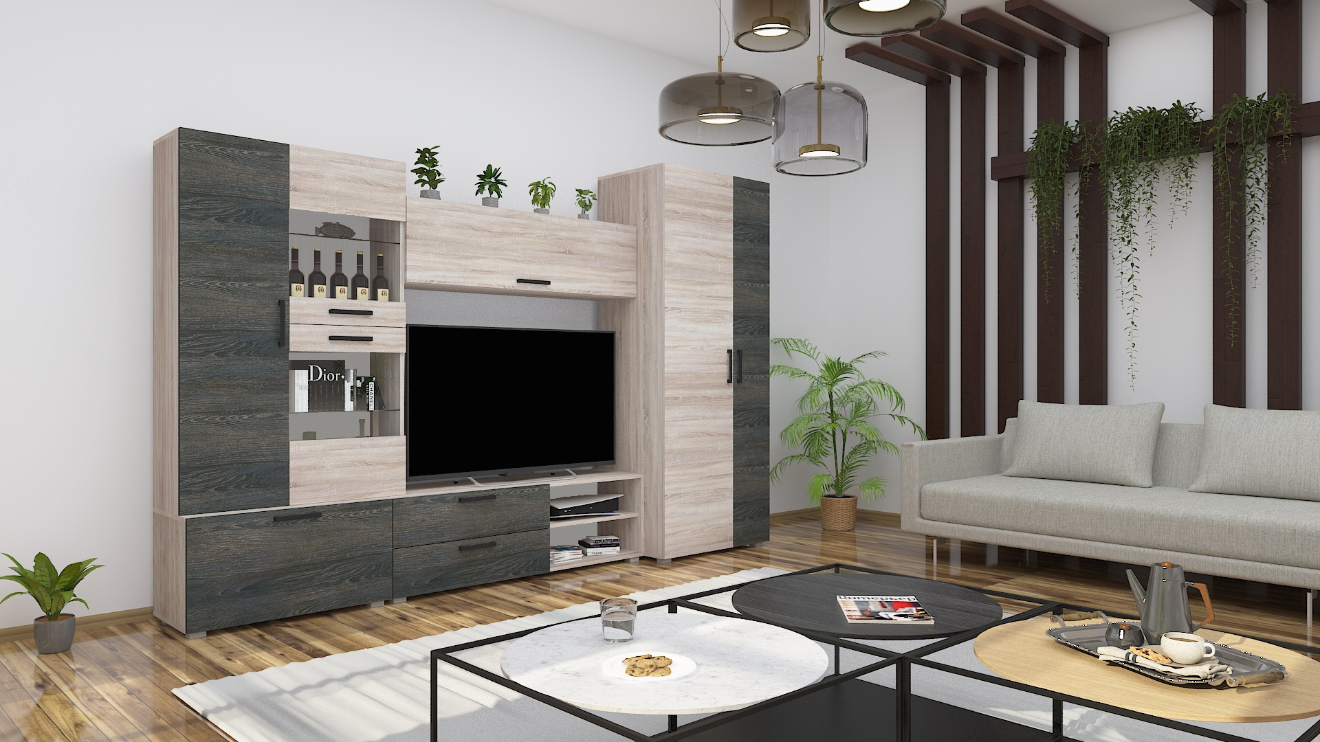 Corpus Capri 2-es összeállítás 320 cm 150 cm-es Tv-s hátlappal