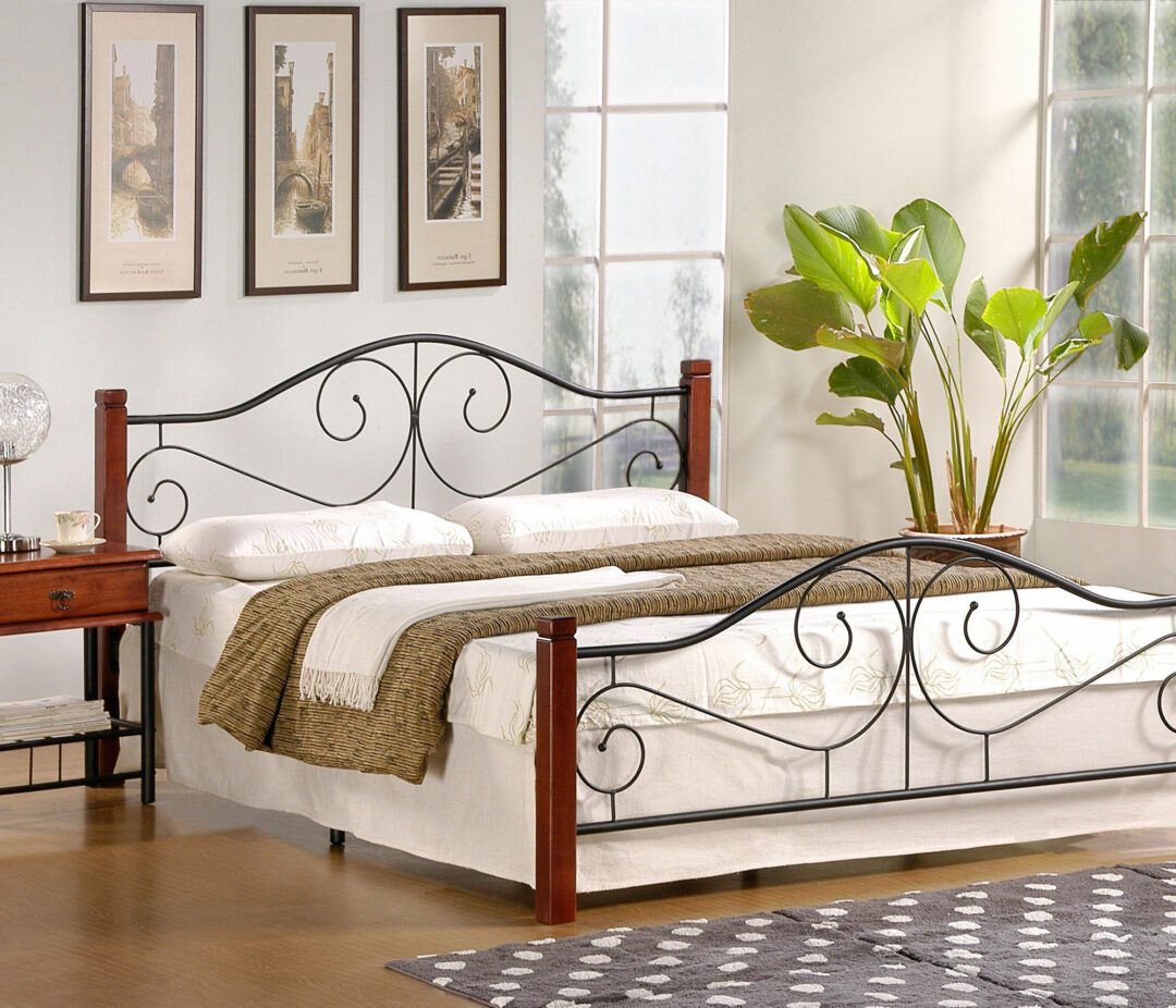 VIOLETTA 160 ágy, szín: fekete/cseresznye