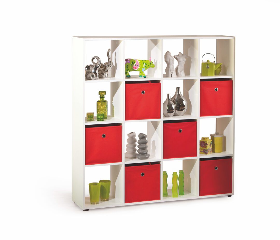 CABOTO 16 polcos szekrény, szín: fehér