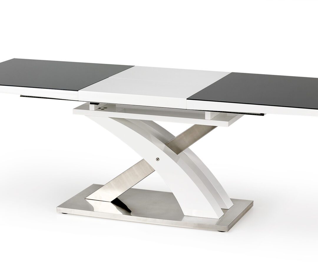 SANDOR 2 bővíthető étkezőasztal, téglalap alakú, szín: fekete