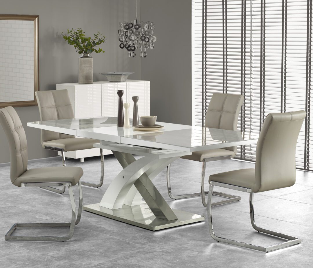 SANDOR 2 bővíthető étkezőasztal, téglalap alakú, szín: szürke