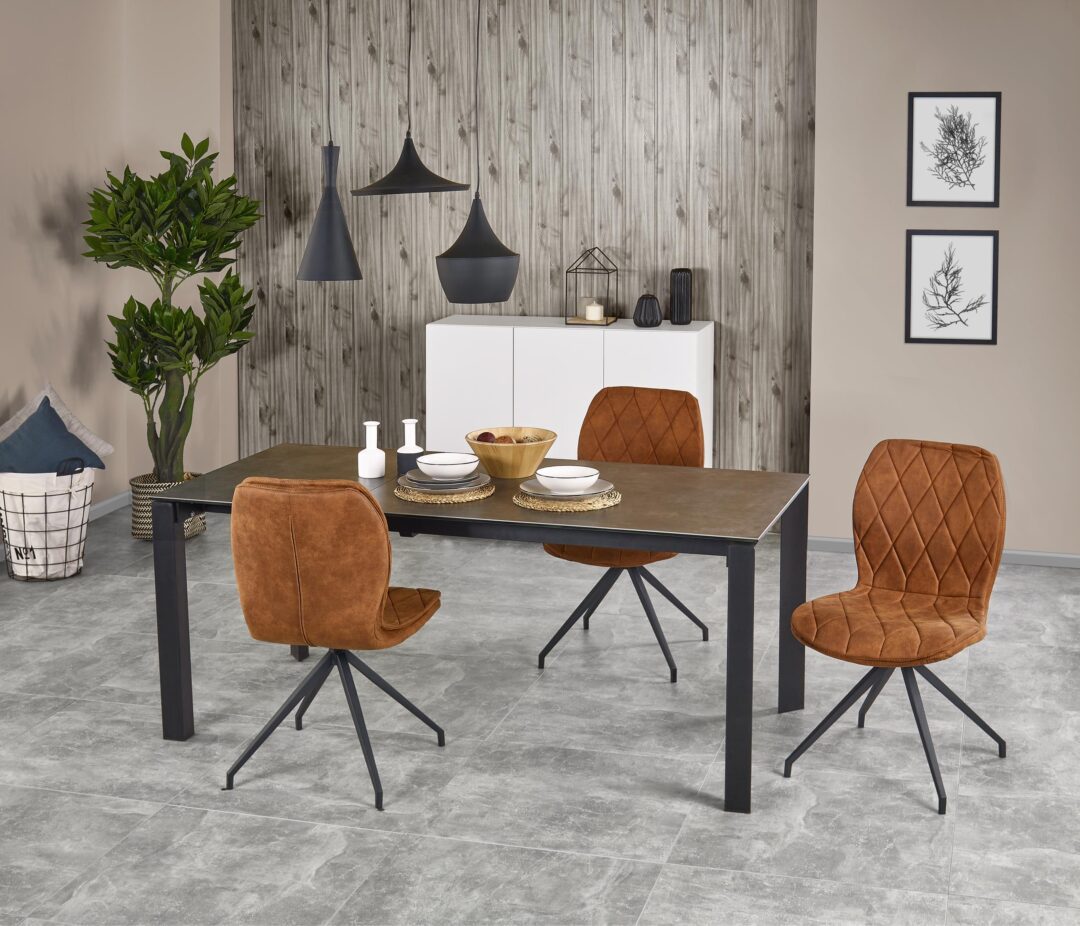 HORIZON bővíthető étkezőasztal, téglalap alakú, szín: szürke