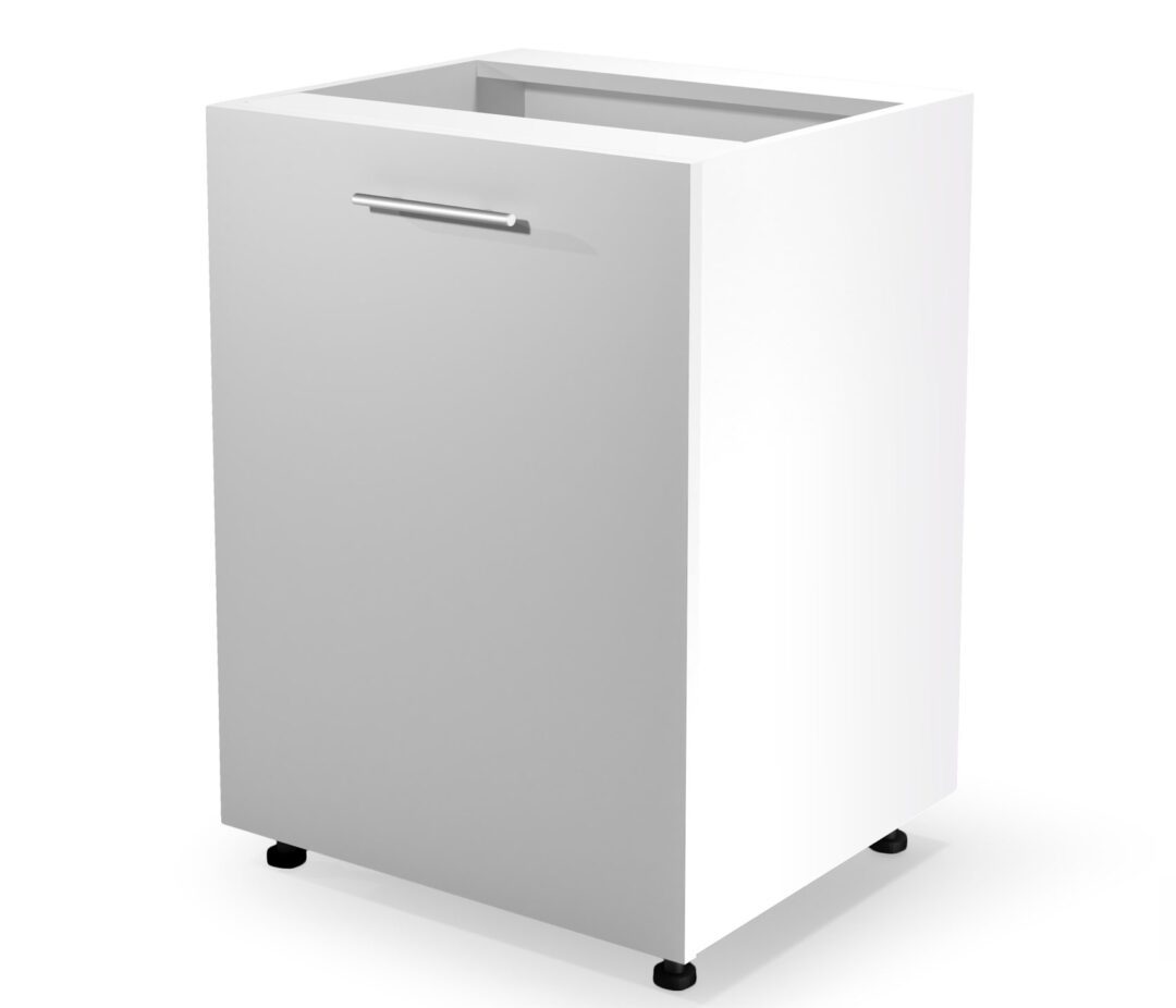 VENTO D-60/82 alsó szekrény, szín: fényes fehér/fehér