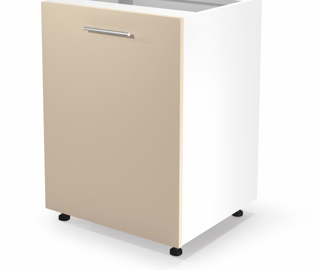 VENTO D-60/82 alsó szekrény, szín: fényes bézs/fehér