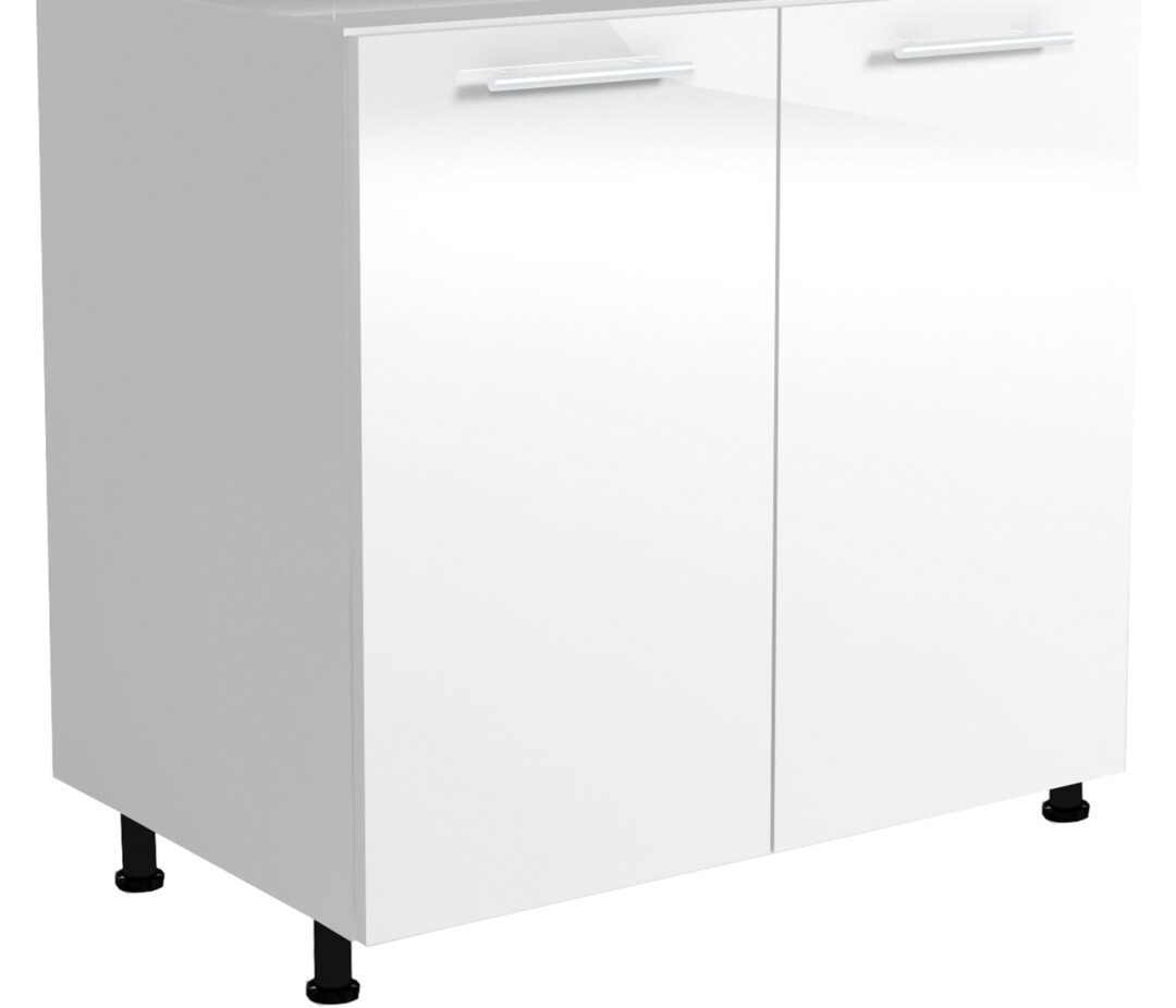 VENTO D-80/82 alsó szekrény, szín: fényes fehér/fehér