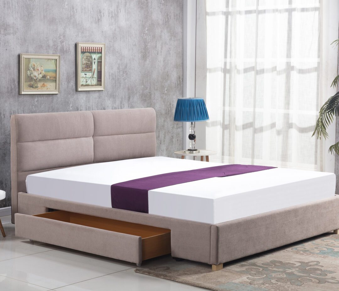 MERIDA 160 ágy, ágyneműtartóval, szín: bézs