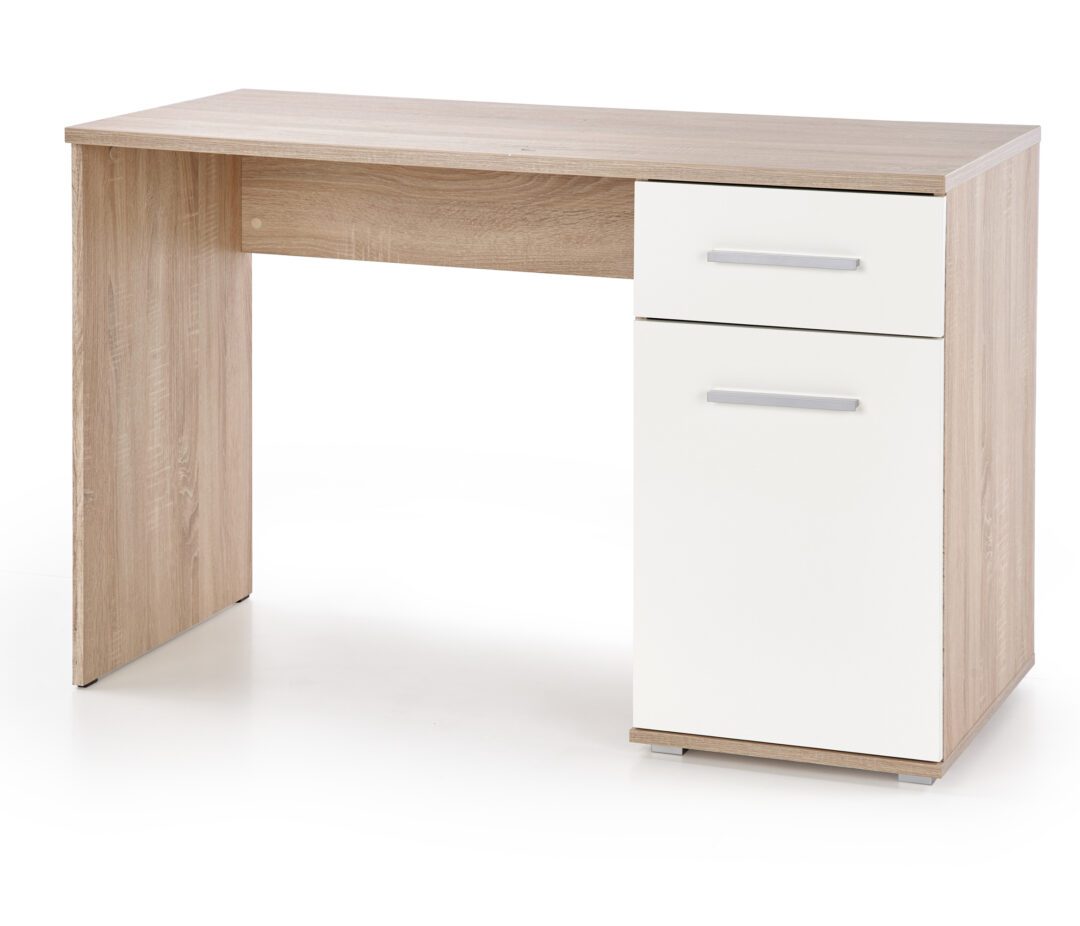 LIMA B1 íróasztal, szín: sonoma tölgy/fehér