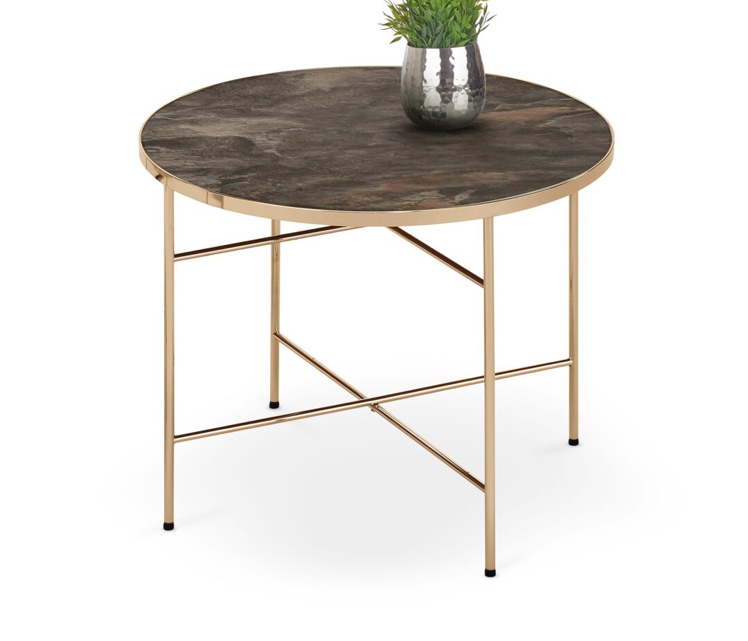 ISABELLE dohányzóasztal, szín: fekete márvány/pezsgő