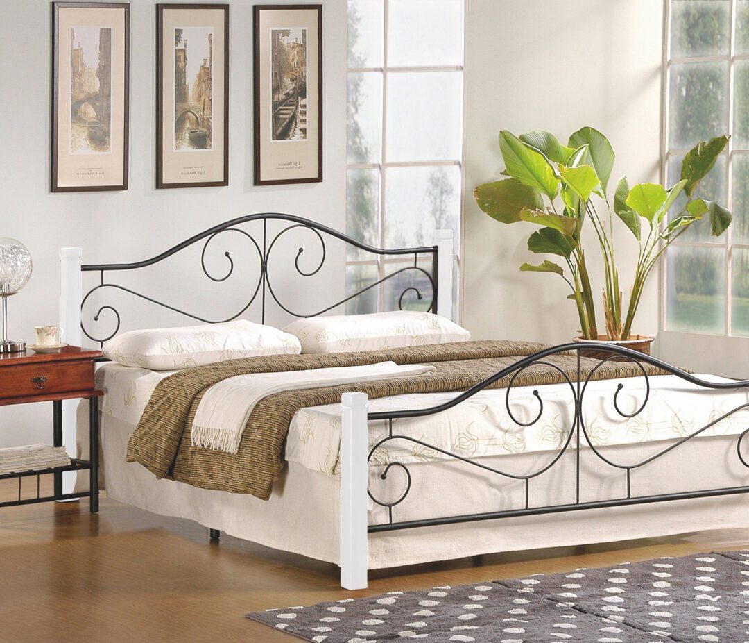 VIOLETTA 160 ágy, szín: fekete/fehér