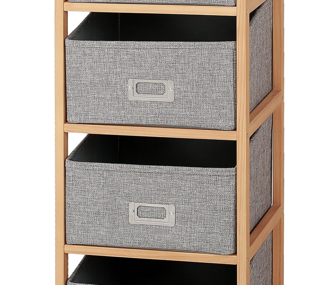 REG-10 polcos szekrény, szín: természetes/szürke