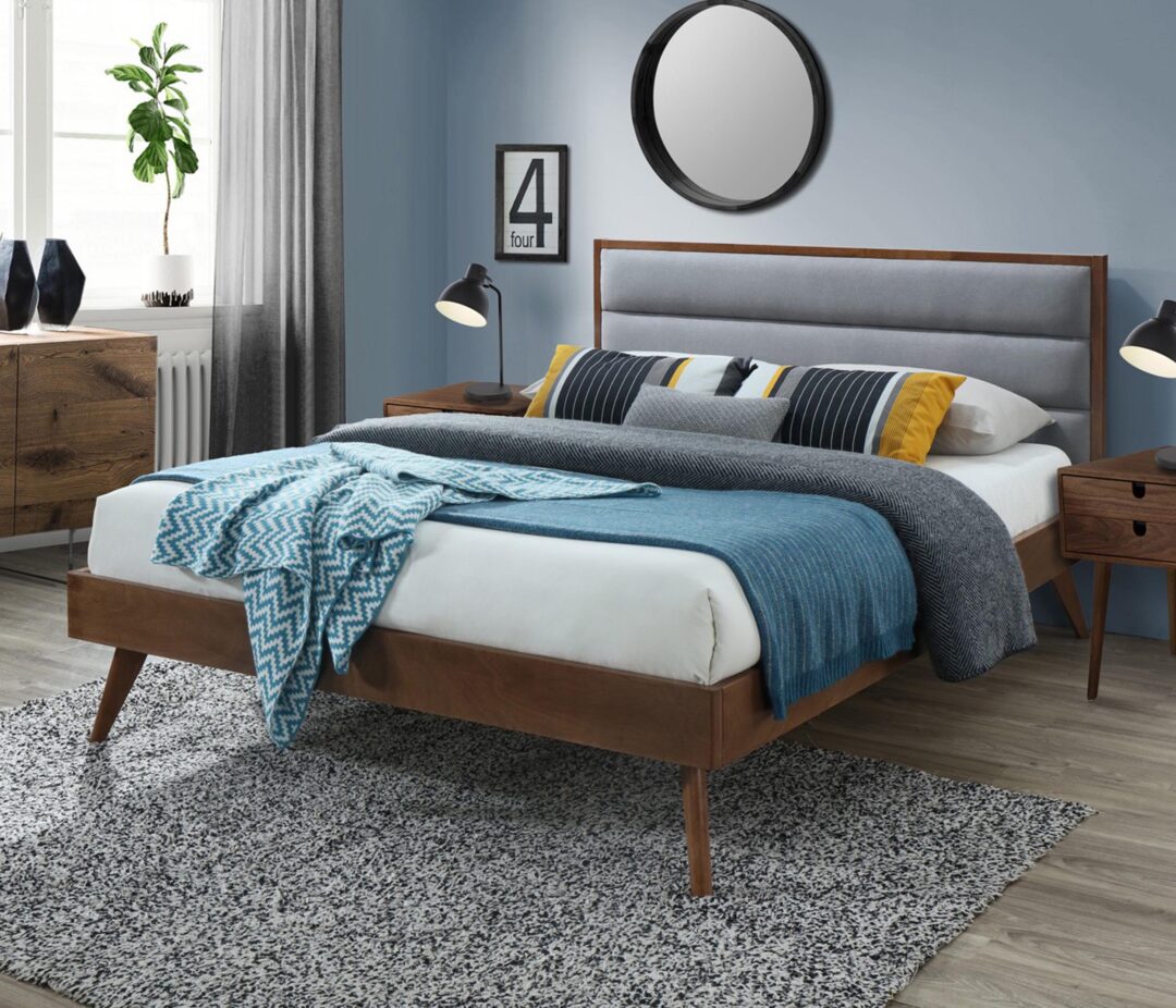 ORLANDO 160 ágy, szín: szürke/dió