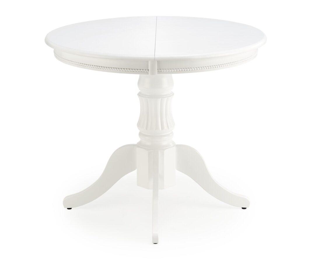 WILLIAM bővíthető étkezőasztal, ovális, szín: fehér
