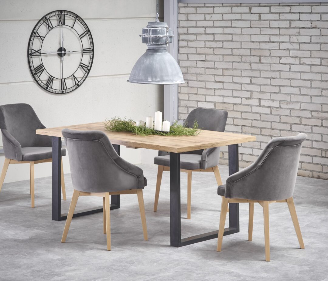 VENOM 160/210 bővíthető étkezőasztal, téglalap alakú, szín: wotan tölgy/fekete