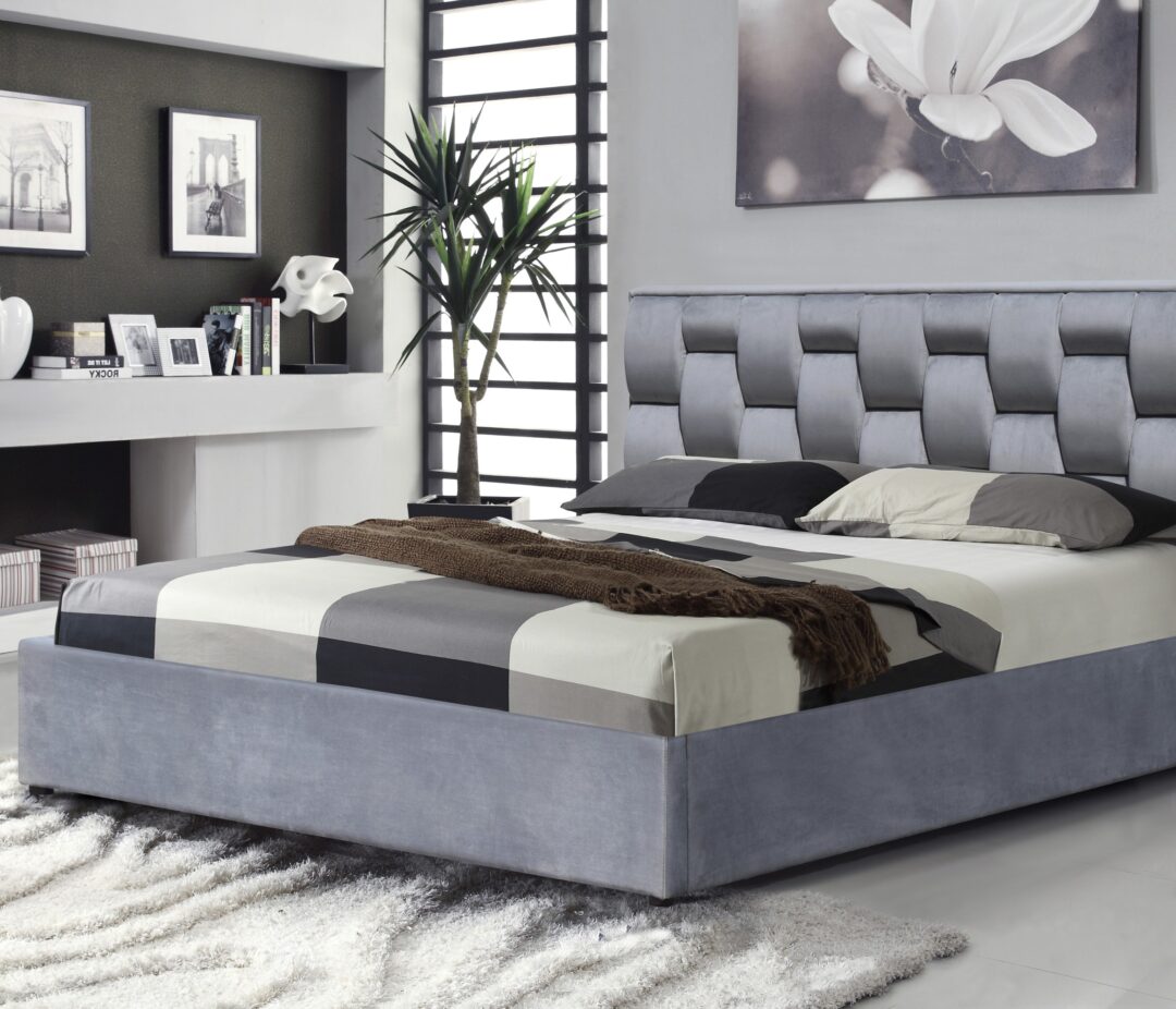 ANNABEL 160 ágy, ágyneműtartóval, szín: szürke