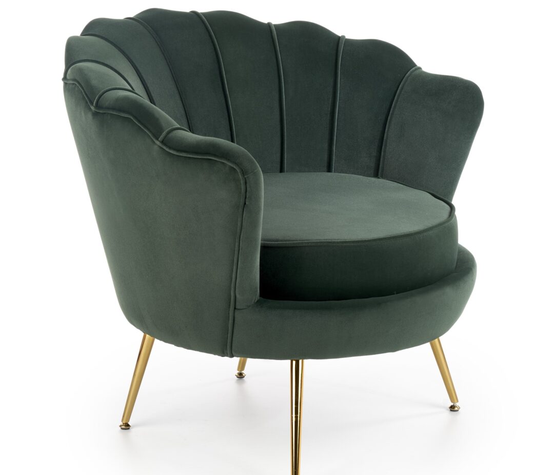 AMORINITO fotel, szín: sötétzöld/arany