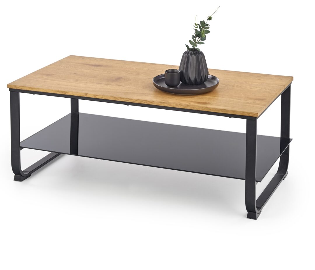 ARTIGA dohányzóasztal, szín: fekete/arany tölgy