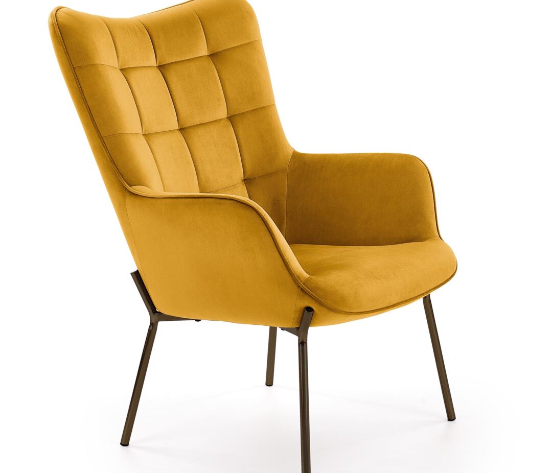 CASTEL pihenőfotel, szín: mustár/fekete