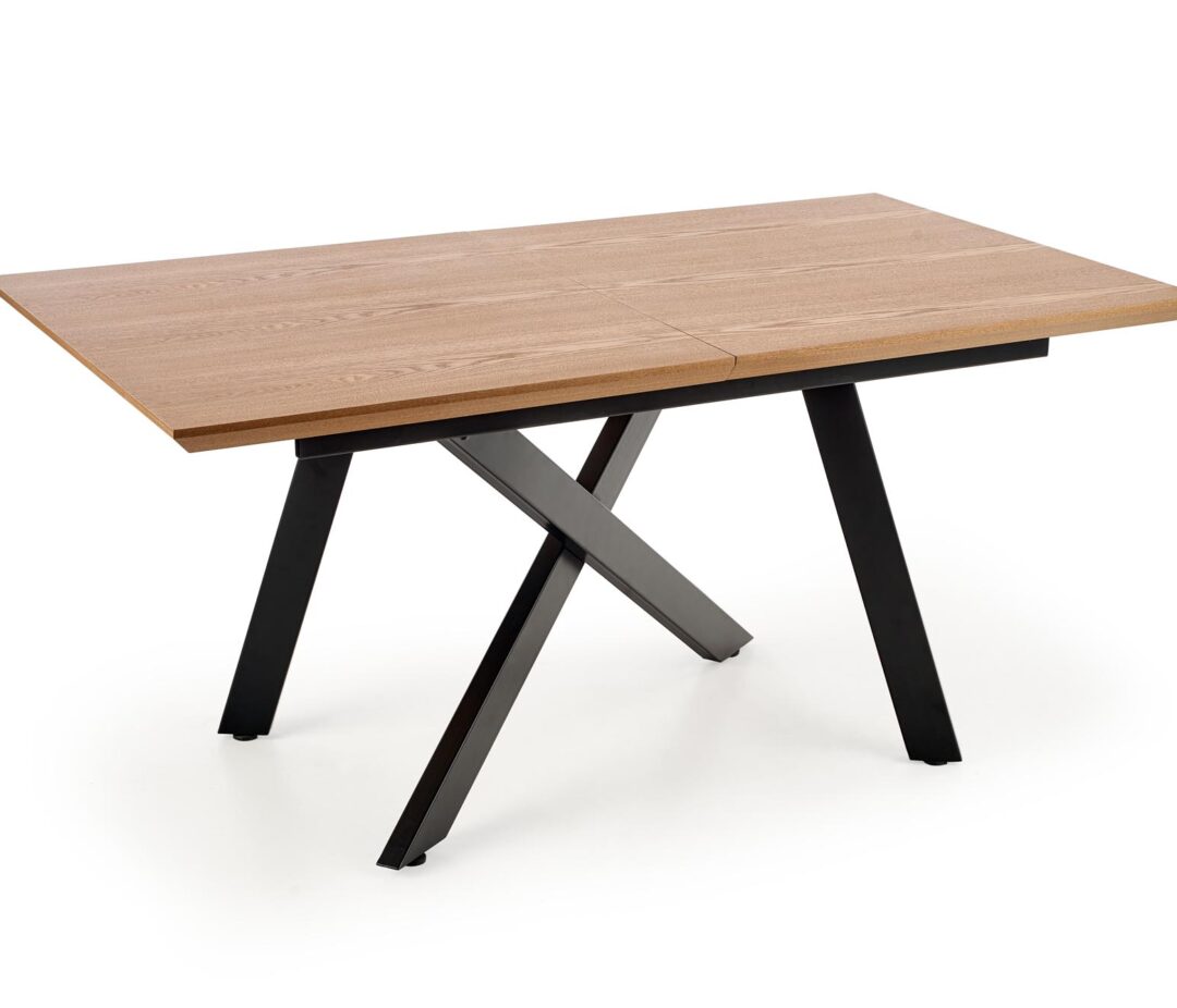 CAPITAL 2 bővíthető étkezőasztal, téglalap alakú, szín: tölgy/fekete