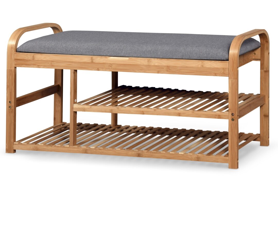 ST13 cipőtartó, szín: bambusz/szürke