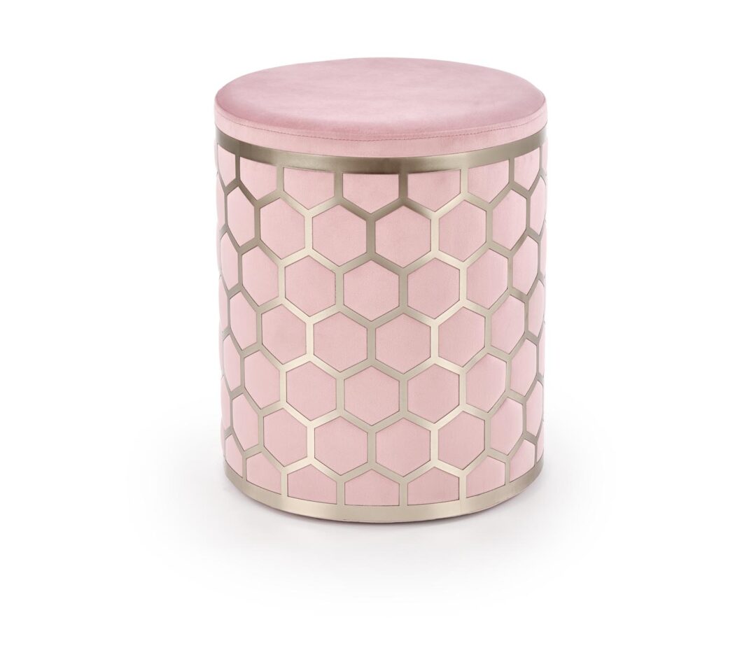 AQUA puff tároló funkcióval, szín: rózsaszín/ezüst