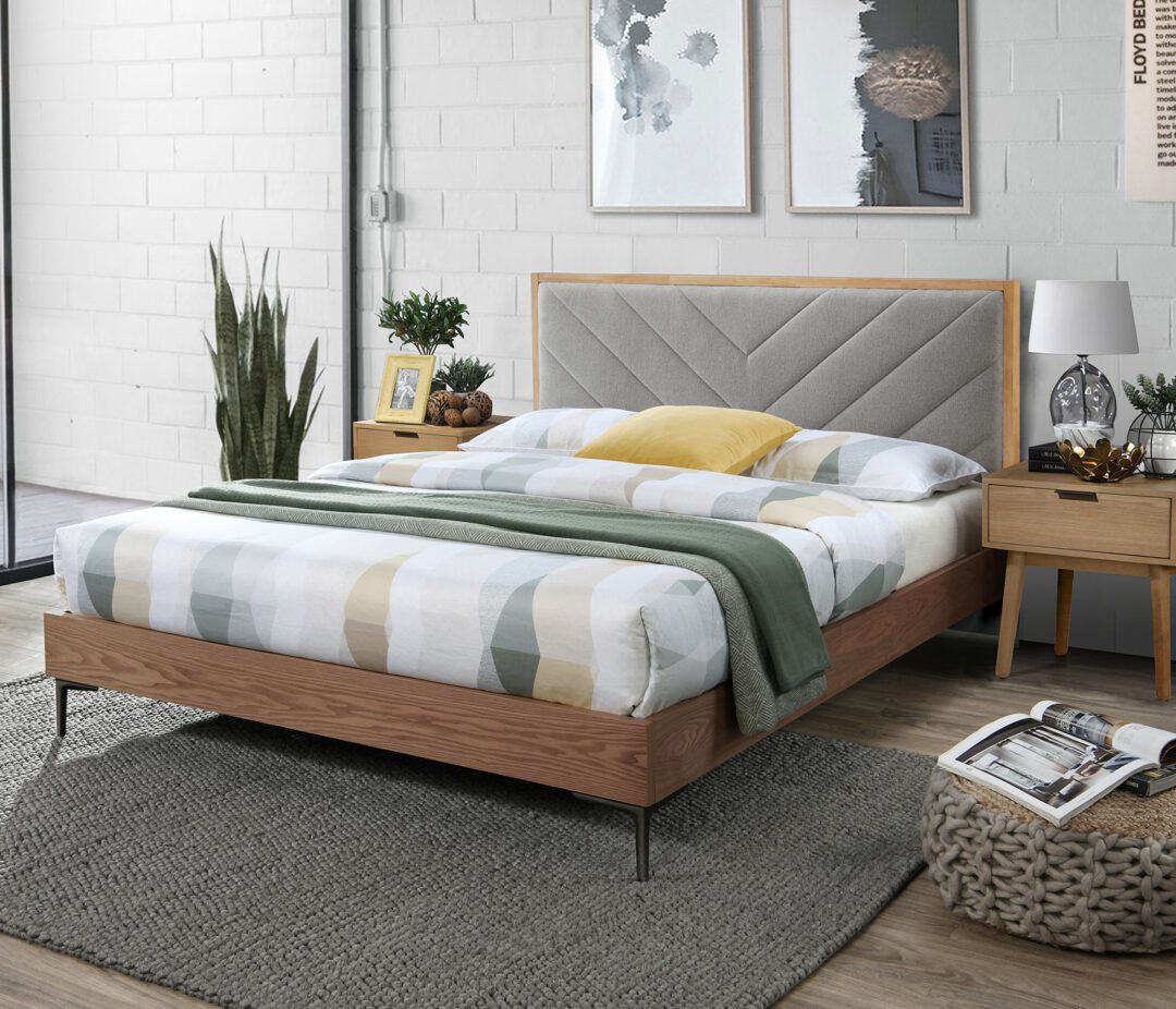 MARGARITA 160 ágy, szín: szürke/természetes