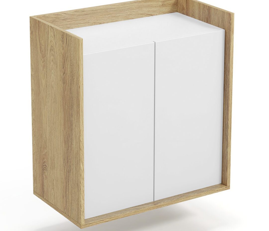 MOBIUS 2D felső szekrény, szín: természetes hikori/alpesi fehér