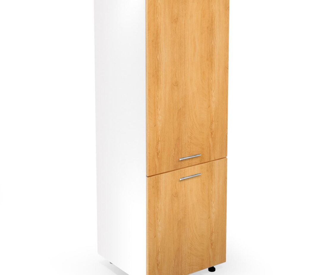 VENTO DU-60/214 magas kamra szekrény, szín: méz tölgy/fehér