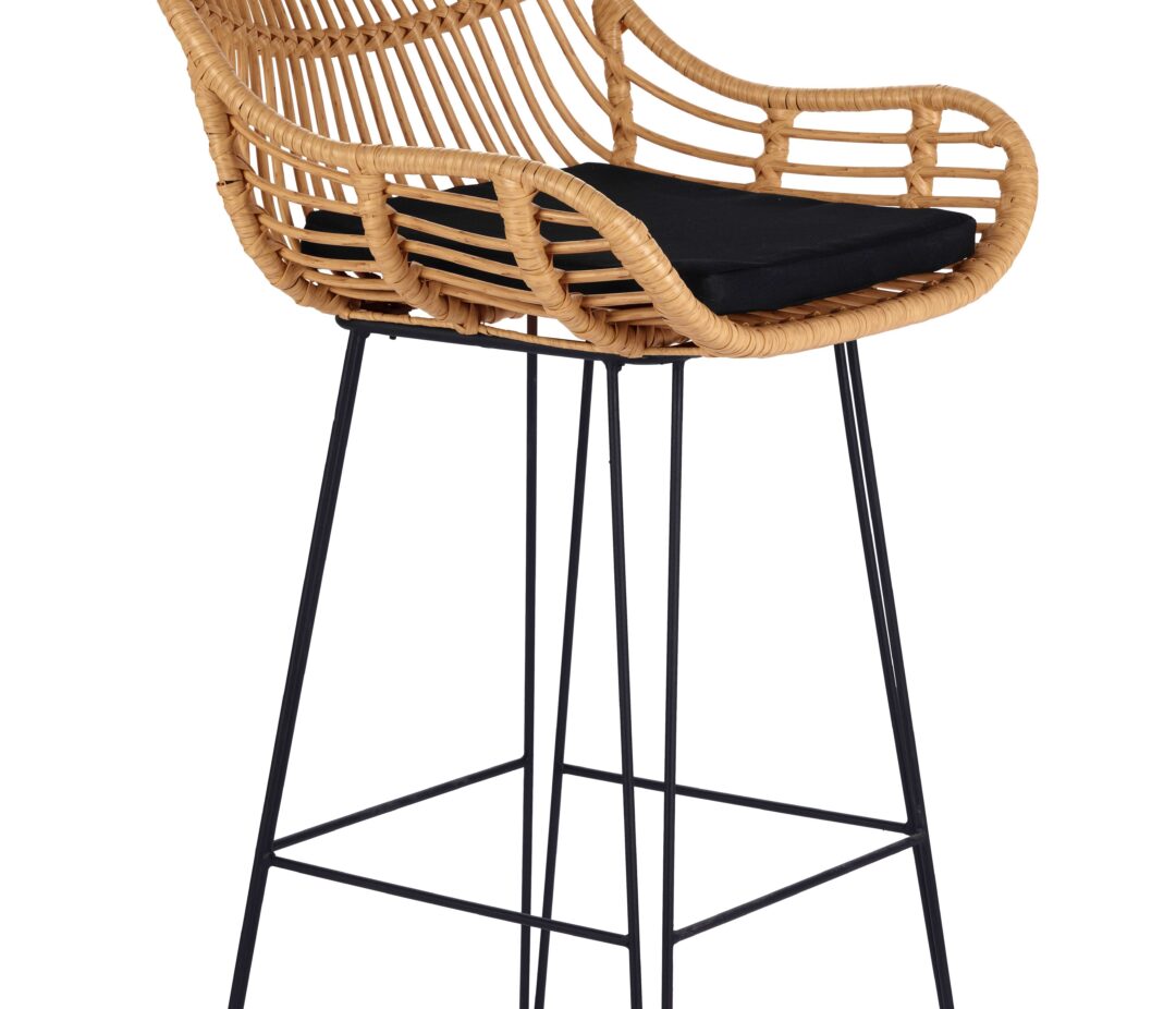 H105 bárszék, szín: fekete/natúr
