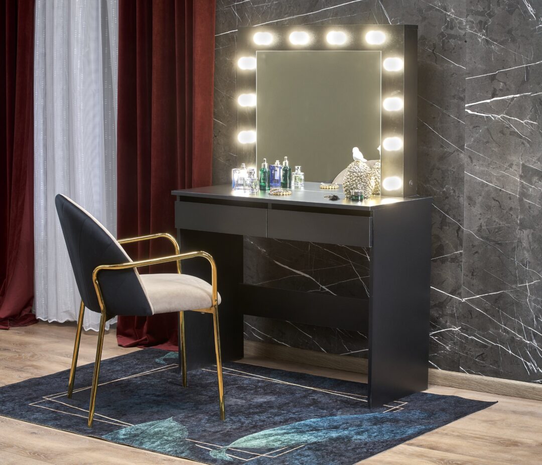 HOLLYWOOD fésülködőasztal, szín: fekete
