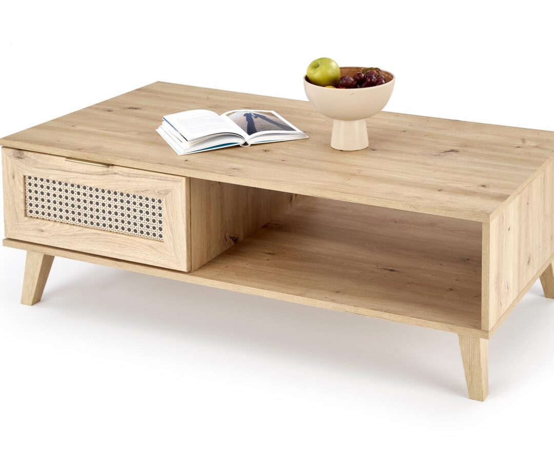 BORNEO LAW-1 dohányzóasztal, szín: artisan tölgy/fekete