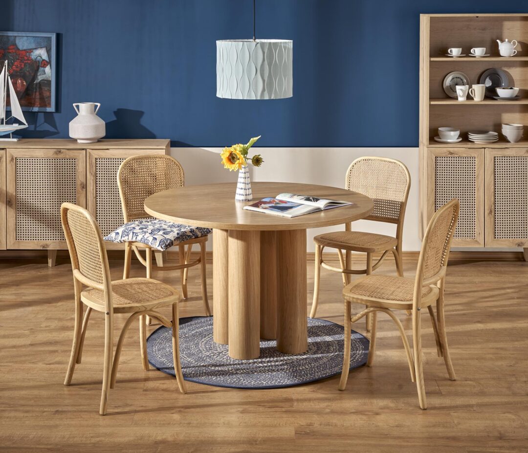 ELEFANTE asztal, kerek, szín: természetes tölgy