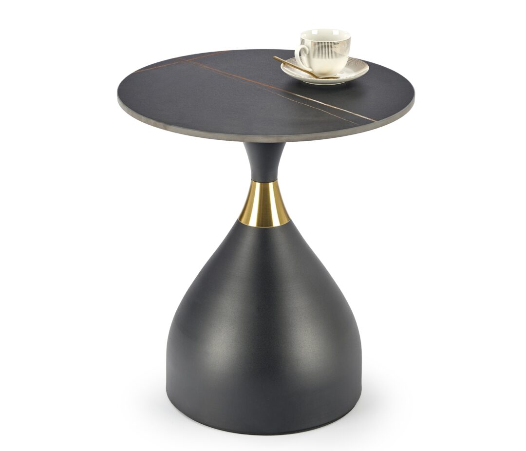 SCALITA dohányzóasztal, szín: fekete márvány/fekete/arany