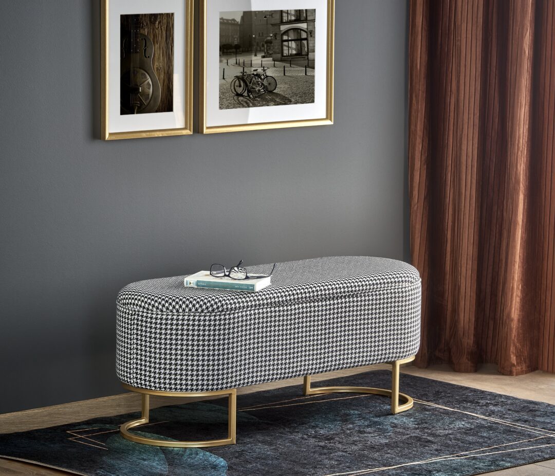 HARMONY padok tárolóval, szín: fekete/fehér/arany