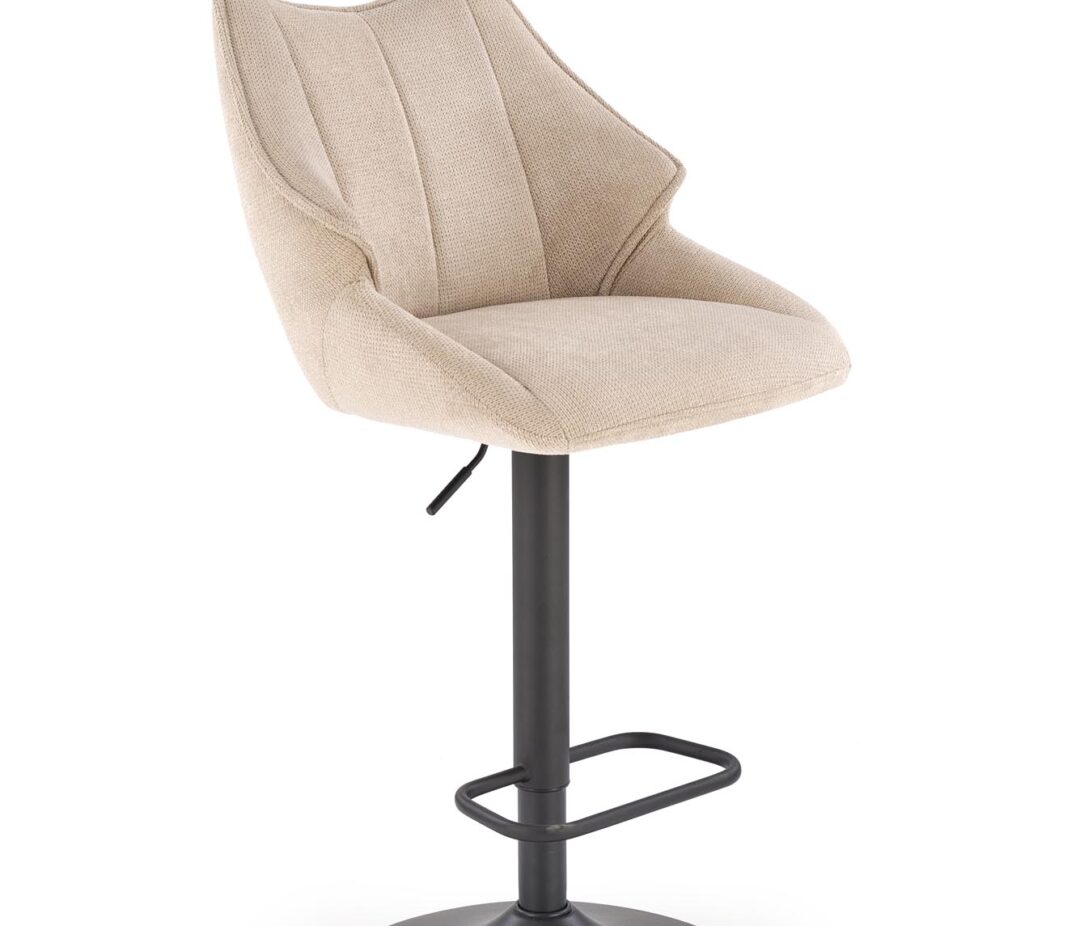 H122 bárszék, szín: fekete/bézs