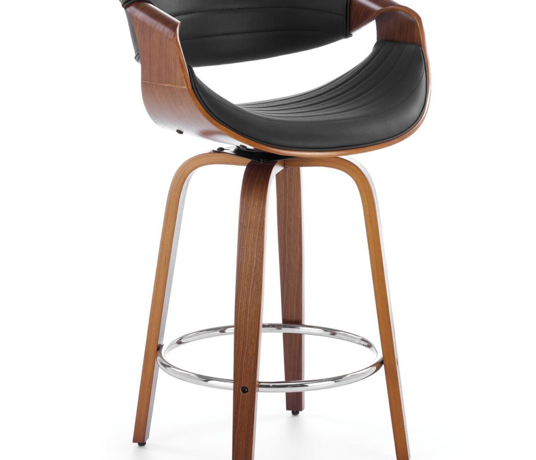 H123 bárszék, szín: fekete/dió