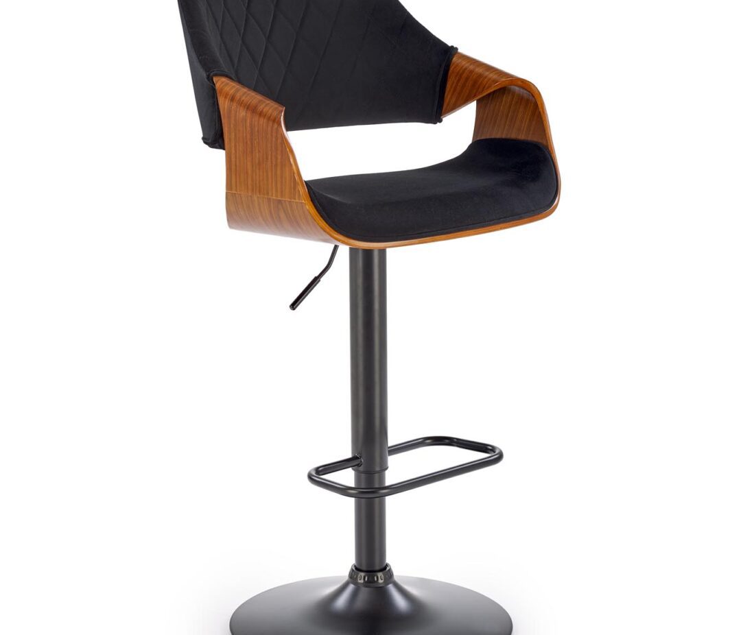 H124 bárszék, szín: fekete/dió