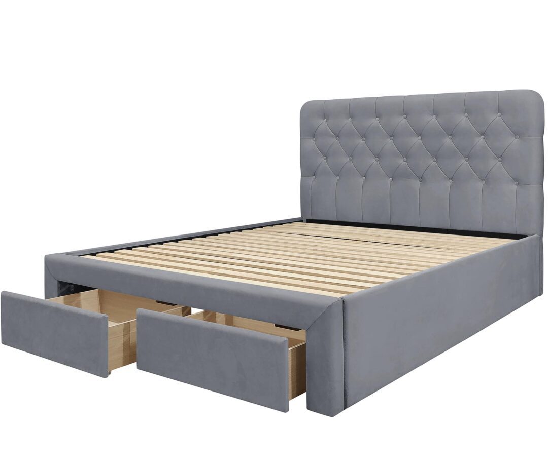 MARISOL 160 ágy, ágyneműtartóval, szín: szürke