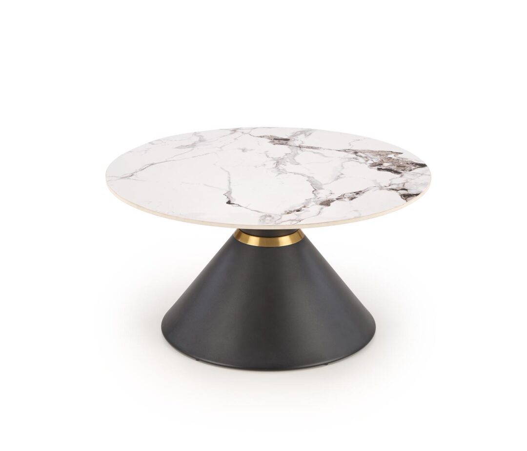 GORETTI dohányzóasztal, szín: fehér márvány/fekete