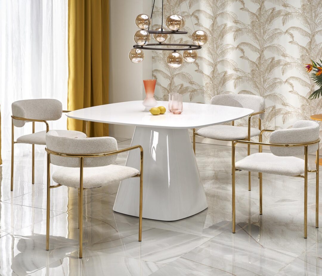 FLAVIO asztal, négyszögletű, szín: fehér