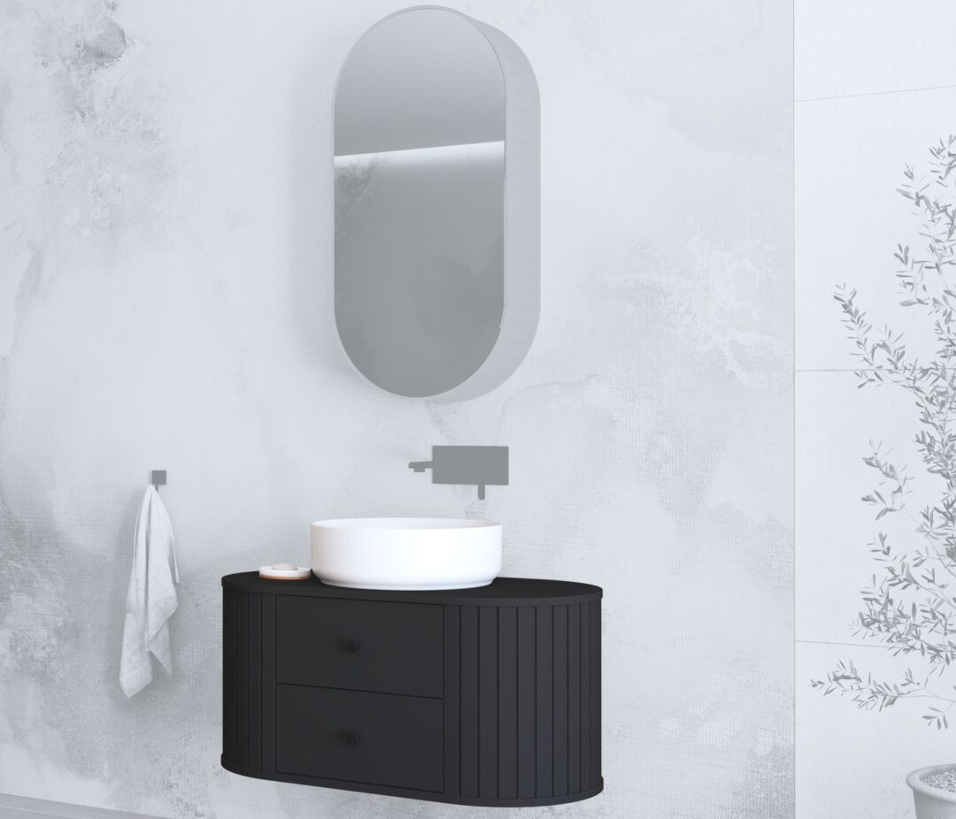 VENEZIA SU mosdó alatti szekrény, szín: matt fekete