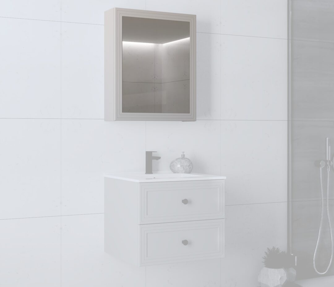 TORETO SLU-60 tükrös szekrény, szín: kasmír