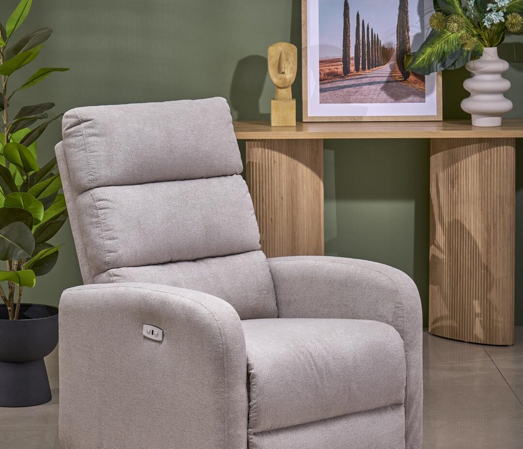 CARINIO elektromos relax fotel masszázs funkcióval, szín: világos bézs