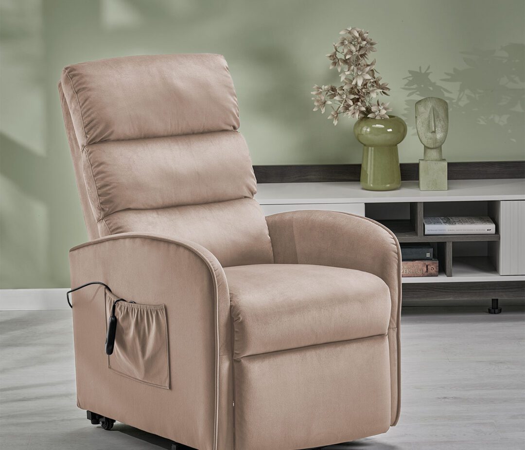 MARONI elektromos relax fotel, emelő funkcióval, szín: bézs