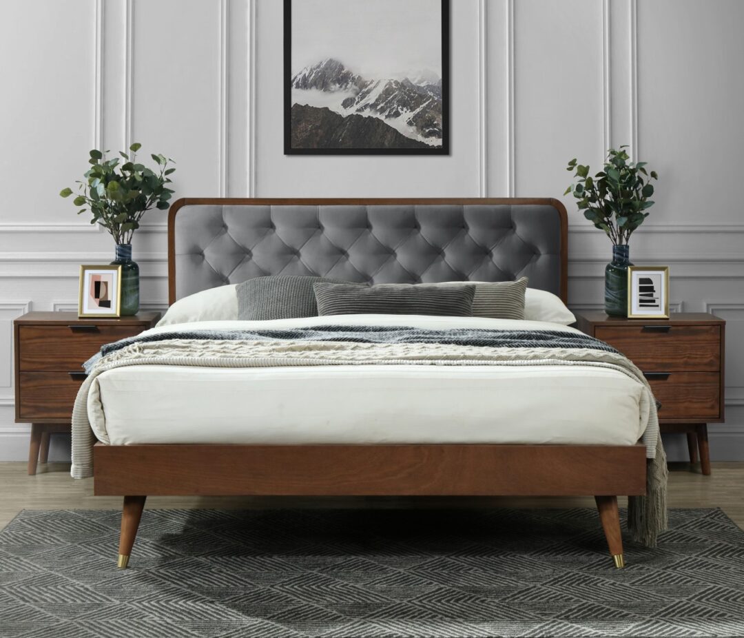 CASSIDY 140 ágy, szín: szürke/dió