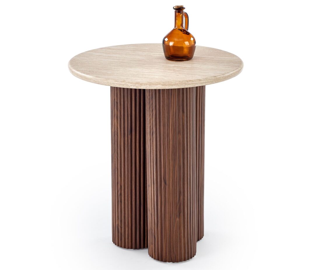 DOROTEA_S dohányzóasztal, szín:  travertin/dió