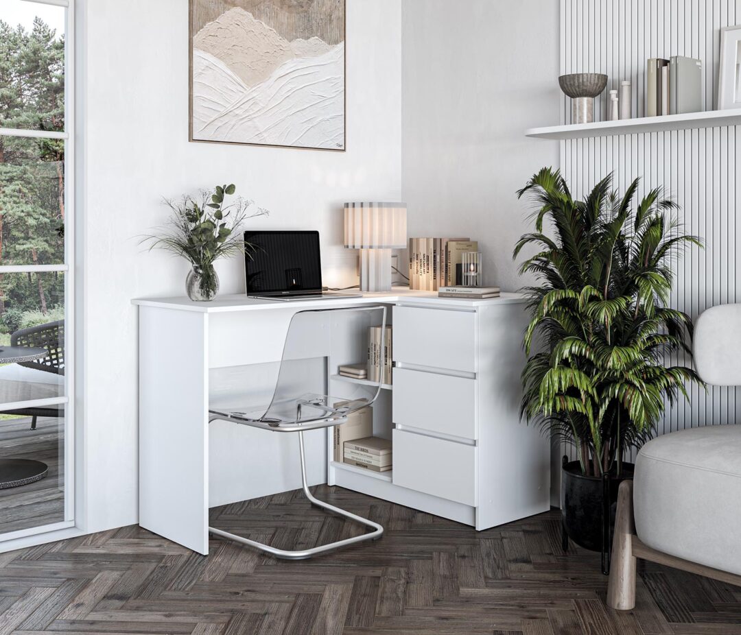 BEGA íróasztal, szín: fehér