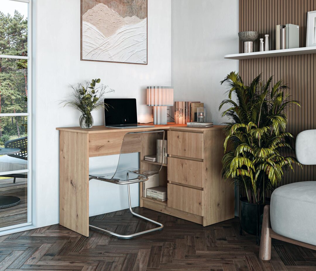 BEGA íróasztal, szín: artisan tölgy
