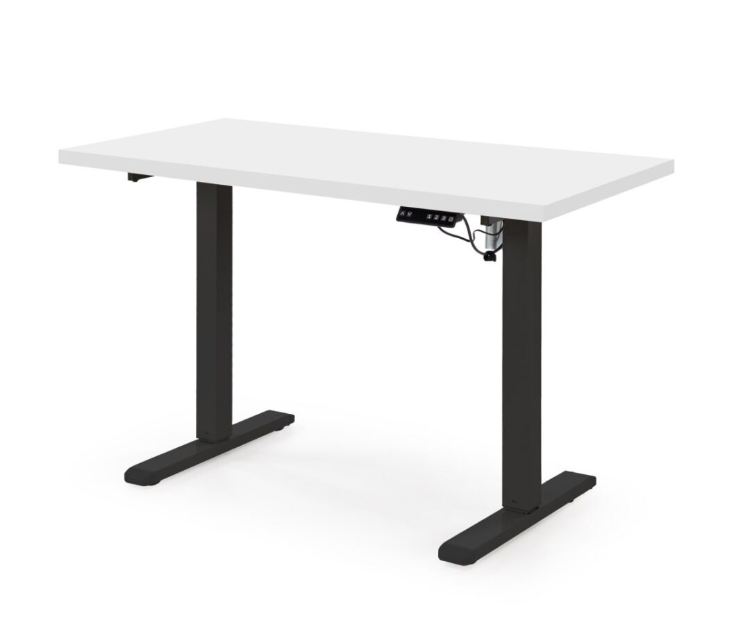 B54 állítható magasságú íróasztal, szín: fehér/fekete